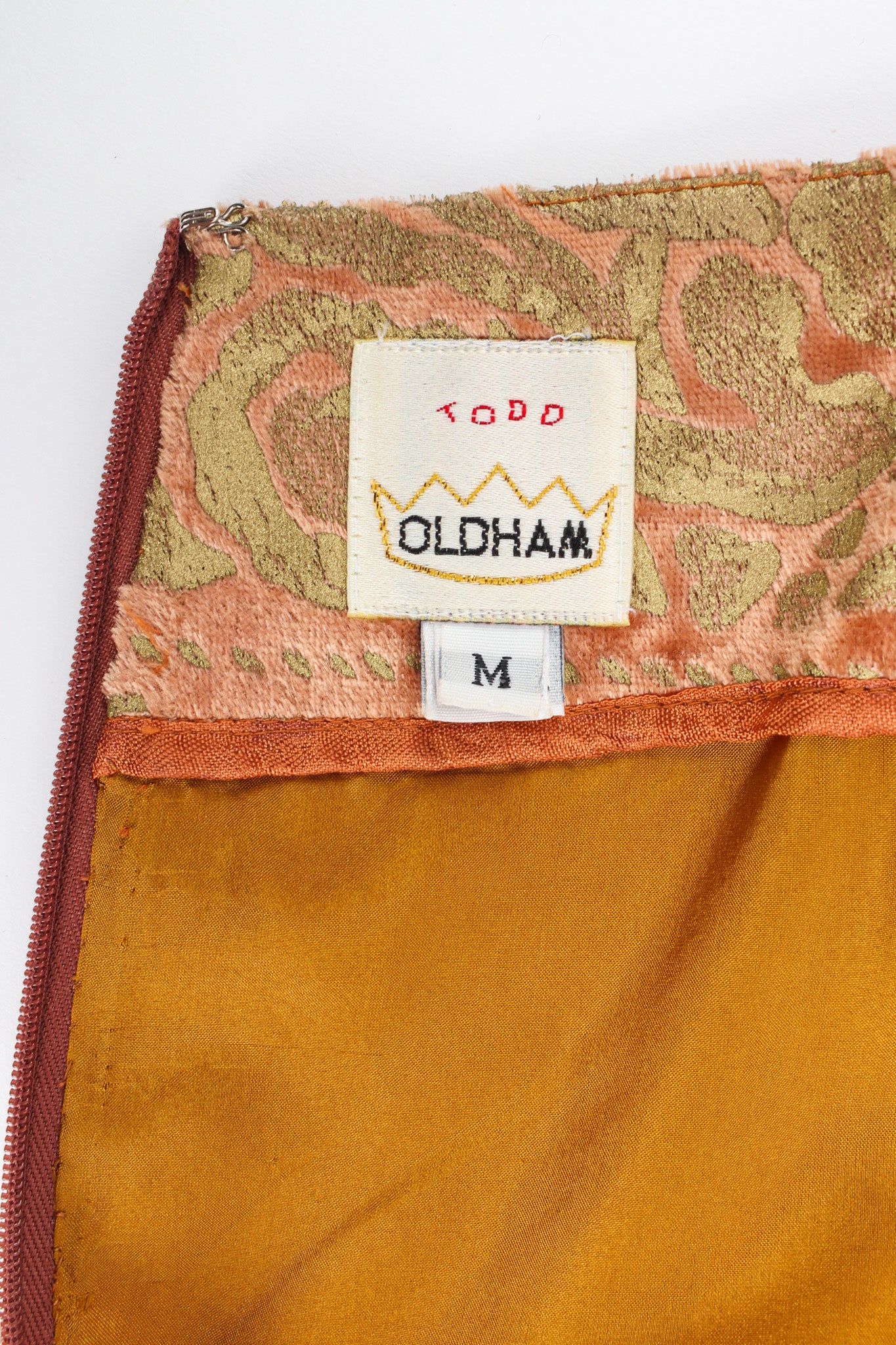 Vintage Todd Oldham Floral Velvet Dress label @ Recess LA