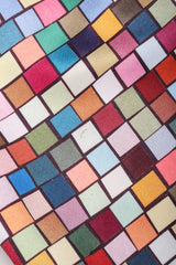 Recess Los Angeles Vintage Todd Oldham Satin Mod Square Confetti Print Cocktail Dress