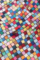 Recess Los Angeles Vintage Todd Oldham Satin Mod Square Confetti Print Cocktail Dress