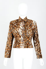 Vintage Todd Oldham Times Seven Faux Leopard Fur Jacket on Mannequin Front at Recess