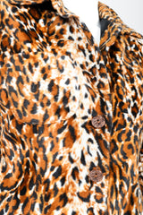 Vintage Todd Oldham Times Seven Faux Leopard Fur Jacket on Mannequin Button Detail at Recess