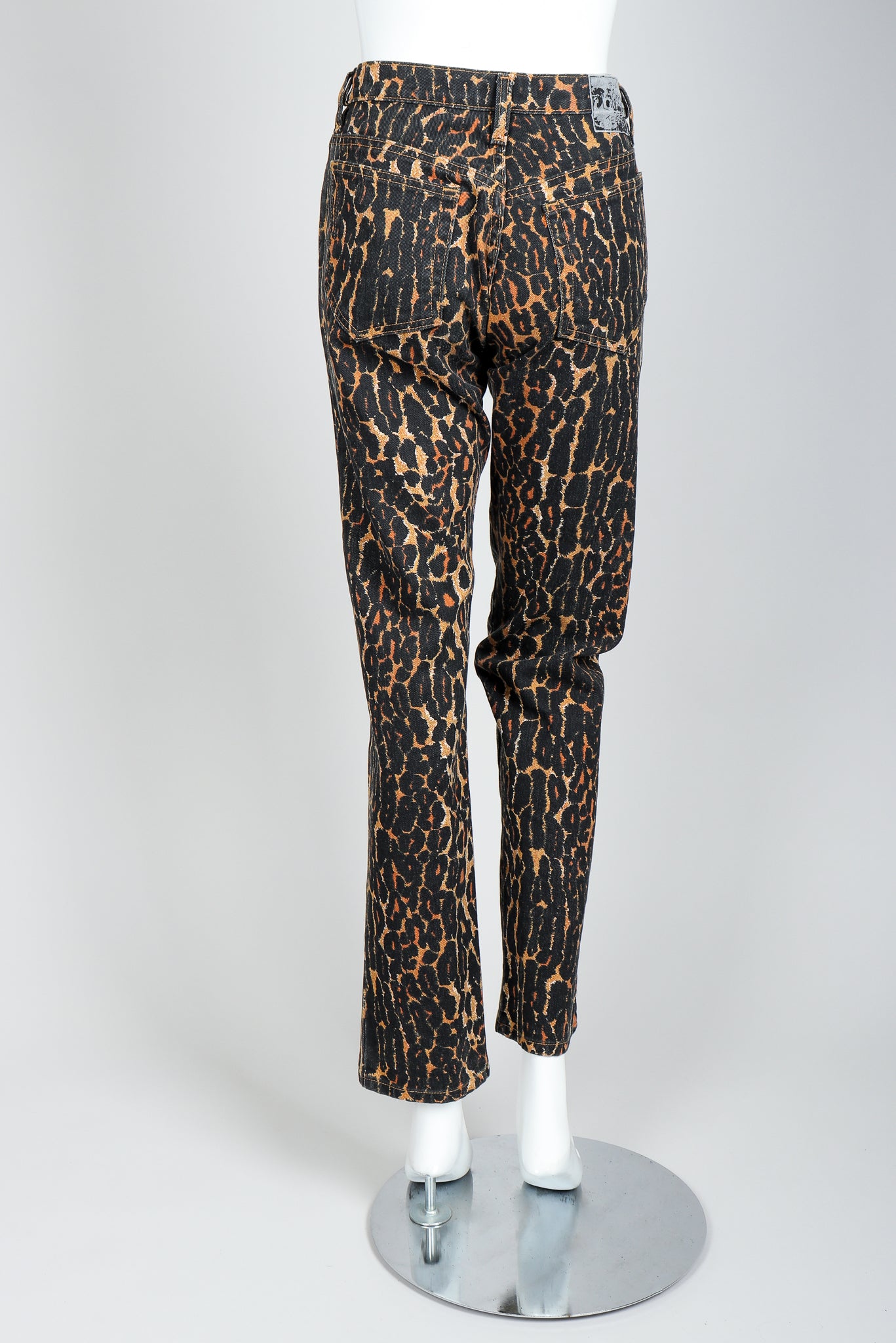 Recess Vintage Todd Oldham Leopard Print Jean On Mannequin, Back View