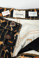 Recess Vintage Todd Oldham Leopard Print Jean, Button Fly and Label