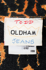 Recess Vintage Todd Oldham Label on leopard fabric