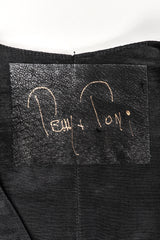 Recess Vintage Terry + Toni handwritten label on black fabric