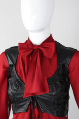 Recess Los Angeles Vintage Trashy Lingerie Cropped Leather Bralette Vest