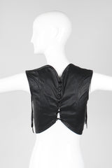 Recess Los Angeles Vintage Trashy Lingerie Cropped Leather Bralette Vest
