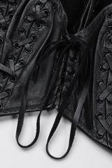 Recess Los Angeles Vintage Trashy Lingerie Cropped Leather Bralette Vest