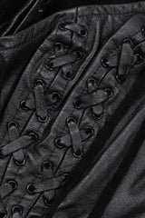 Recess Los Angeles Vintage Trashy Lingerie Cropped Leather Bralette Vest