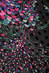 Recess Los Angeles Vintage Travilla One-Shoulder Velvet Burnout Dress