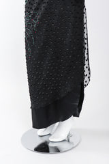 Recess Los Angeles Vintage Travilla One-Shoulder Velvet Burnout Dress