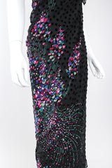 Recess Los Angeles Vintage Travilla One-Shoulder Velvet Burnout Dress