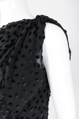 Recess Los Angeles Vintage Travilla One-Shoulder Velvet Burnout Dress