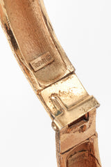 Recess Los Angeles Vintage Trifari Aries Ram Head Cuff Bracelet