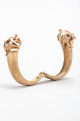 Recess Los Angeles Vintage Trifari Aries Ram Head Cuff Bracelet