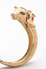 Recess Los Angeles Vintage Trifari Aries Ram Head Cuff Bracelet