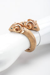 Recess Los Angeles Vintage Trifari Aries Ram Head Cuff Bracelet