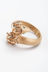 Recess Los Angeles Vintage Trifari Aries Ram Head Cuff Bracelet