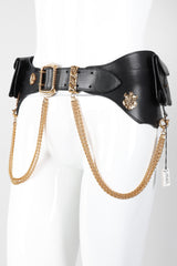 Recess Los Angeles Vintage Ugo Correani Leather Chain Holster Corset Belt