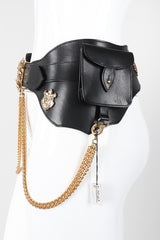 Recess Los Angeles Vintage Ugo Correani Leather Chain Holster Corset Belt