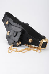 Recess Los Angeles Vintage Ugo Correani Leather Chain Holster Corset Belt