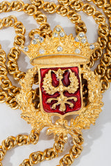 Vintage Ugo Correani Maltese Red Enamel Crest Detail