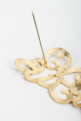 Vintage Ugo Correani Baroque Matte Swirl Brooch Pin at Recess Los Angeles