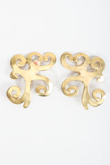 Vintage Ugo Correani Baroque Matte Swirl Earrings on mannequin at Recess Los Angeles