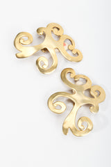 Vintage Ugo Correani Baroque Matte Swirl Earrings on mannequin at Recess Los Angeles