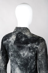 Recess Los Angeles Vintage Miura Ultimo Tie-Dye Suede Jacket Pants Set Metal Snap Buttons Grey
