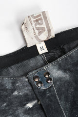 Recess Los Angeles Vintage Miura Ultimo Tie-Dye Suede Jacket Pants Set Metal Snap Buttons Grey