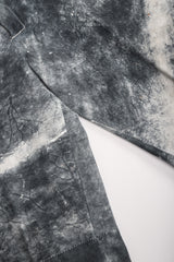 Recess Los Angeles Vintage Miura Ultimo Tie-Dye Suede Jacket Pants Set Metal Snap Buttons Grey