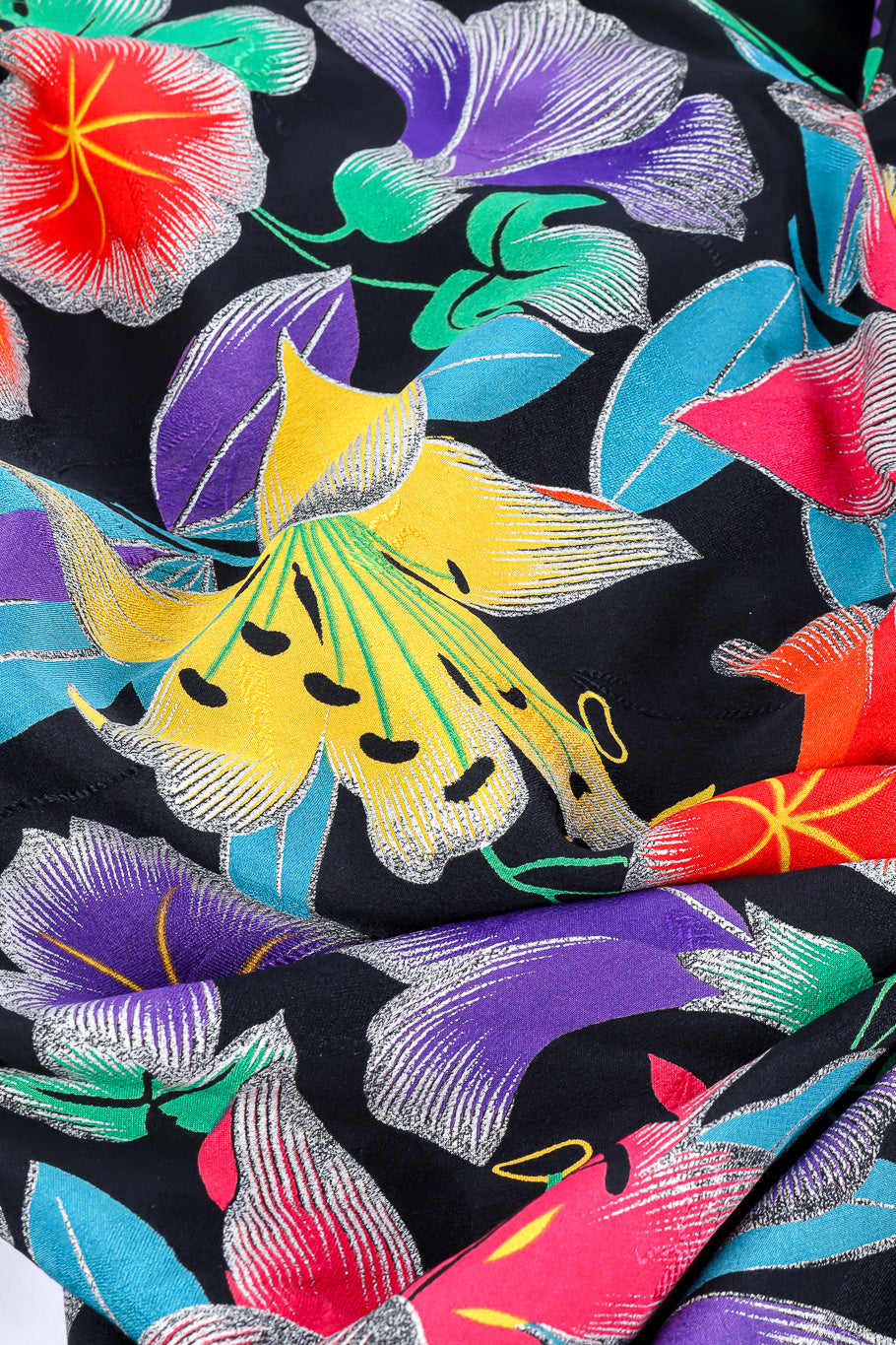Parallèle Tropical Drape Dress Fabric Details @recessla