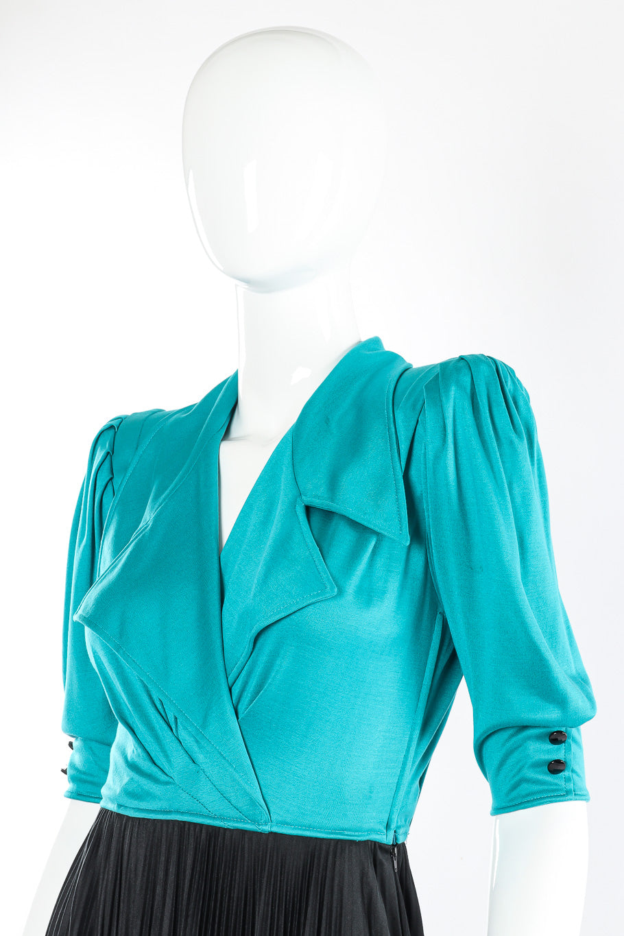 Wrap style dress by Emanuel Ungaro mannequin shoulders close  @recessla