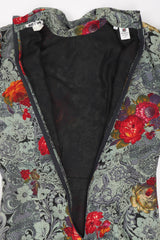 Recess Los Angeles Vintage Emanuel Ungaro Parallèle Draped Floral Lace Print Dress