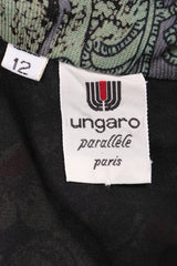 Recess Los Angeles Vintage Emanuel Ungaro Parallèle Draped Floral Lace Print Dress