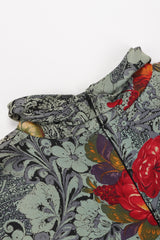 Recess Los Angeles Vintage Emanuel Ungaro Parallèle Draped Floral Lace Print Dress