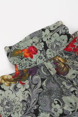 Recess Los Angeles Vintage Emanuel Ungaro Parallèle Draped Floral Lace Print Dress