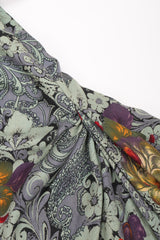 Recess Los Angeles Vintage Emanuel Ungaro Parallèle Draped Floral Lace Print Dress