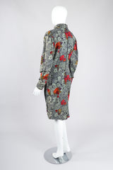 Recess Los Angeles Vintage Emanuel Ungaro Parallèle Draped Floral Lace Print Dress