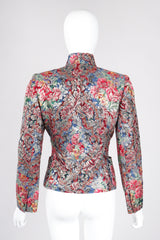 Recess Los Angeles Vintage Emanuel Ungaro Parallèle Metallic Floral Brocade Mandarin Jacket & Skirt Set