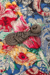 Recess Los Angeles Vintage Emanuel Ungaro Parallèle Metallic Floral Brocade Mandarin Jacket & Skirt Set