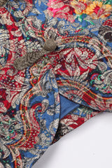 Recess Los Angeles Vintage Emanuel Ungaro Parallèle Metallic Floral Brocade Mandarin Jacket & Skirt Set