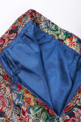 Recess Los Angeles Vintage Emanuel Ungaro Parallèle Metallic Floral Brocade Mandarin Jacket & Skirt Set