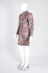 Recess Los Angeles Vintage Emanuel Ungaro Parallèle Metallic Floral Brocade Mandarin Jacket & Skirt Set