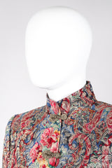 Recess Los Angeles Vintage Emanuel Ungaro Parallèle Metallic Floral Brocade Mandarin Jacket & Skirt Set