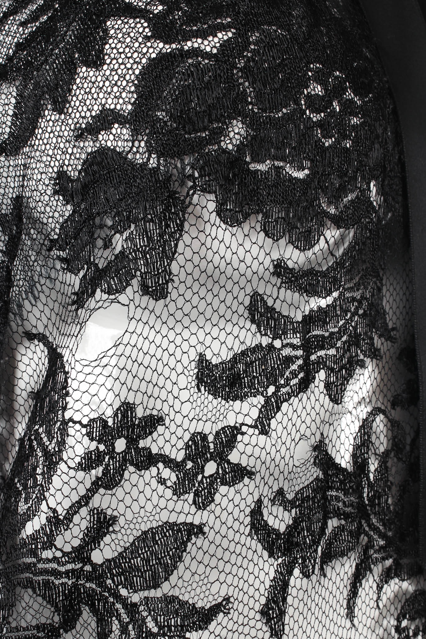 Vintage Emanuel Ungaro Sheer Floral Lace Dress bust hole @ Recess Los Angeles