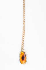 Recess Designer Consignment Vintage Unsigned Smoky Amber Gold Metal Chain Belt Los Angeles Resale