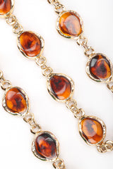 Recess Designer Consignment Vintage Unsigned Smoky Amber Gold Metal Chain Belt Los Angeles Resale