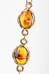 Recess Designer Consignment Vintage Unsigned Smoky Amber Gold Metal Chain Belt Los Angeles Resale